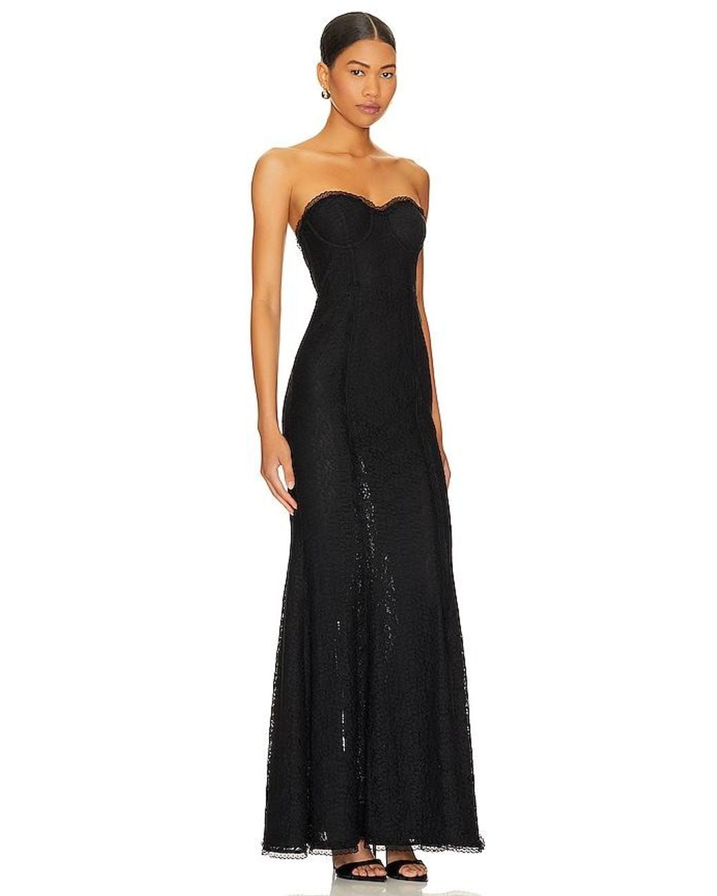 MAJORELLE Black Mari Elena Gown