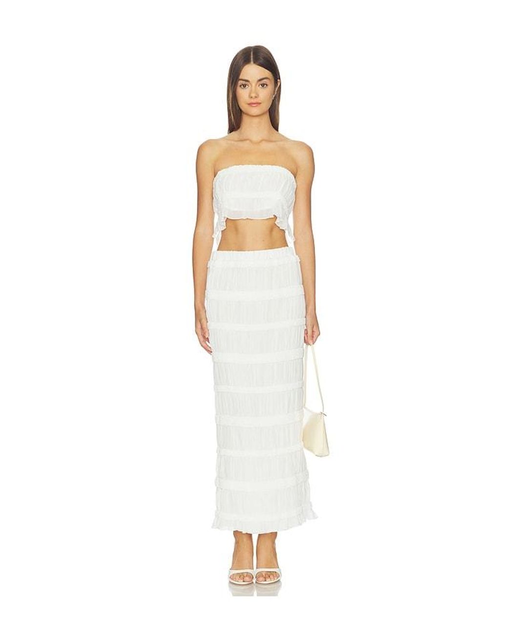 MORE TO COME White Marjane Maxi Skirt Set