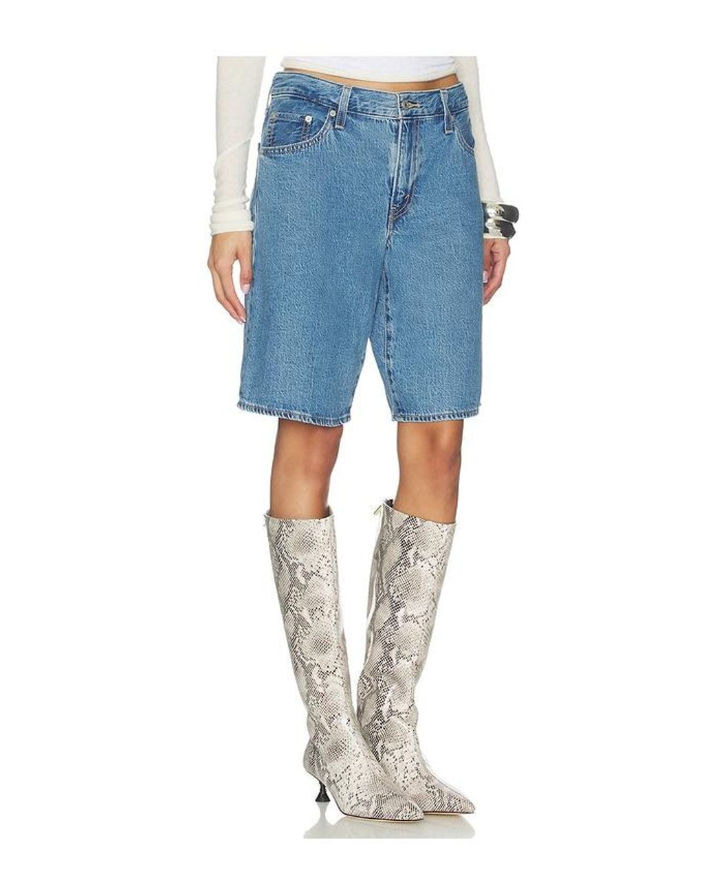 Levi's Blue Baggy Dad Jort