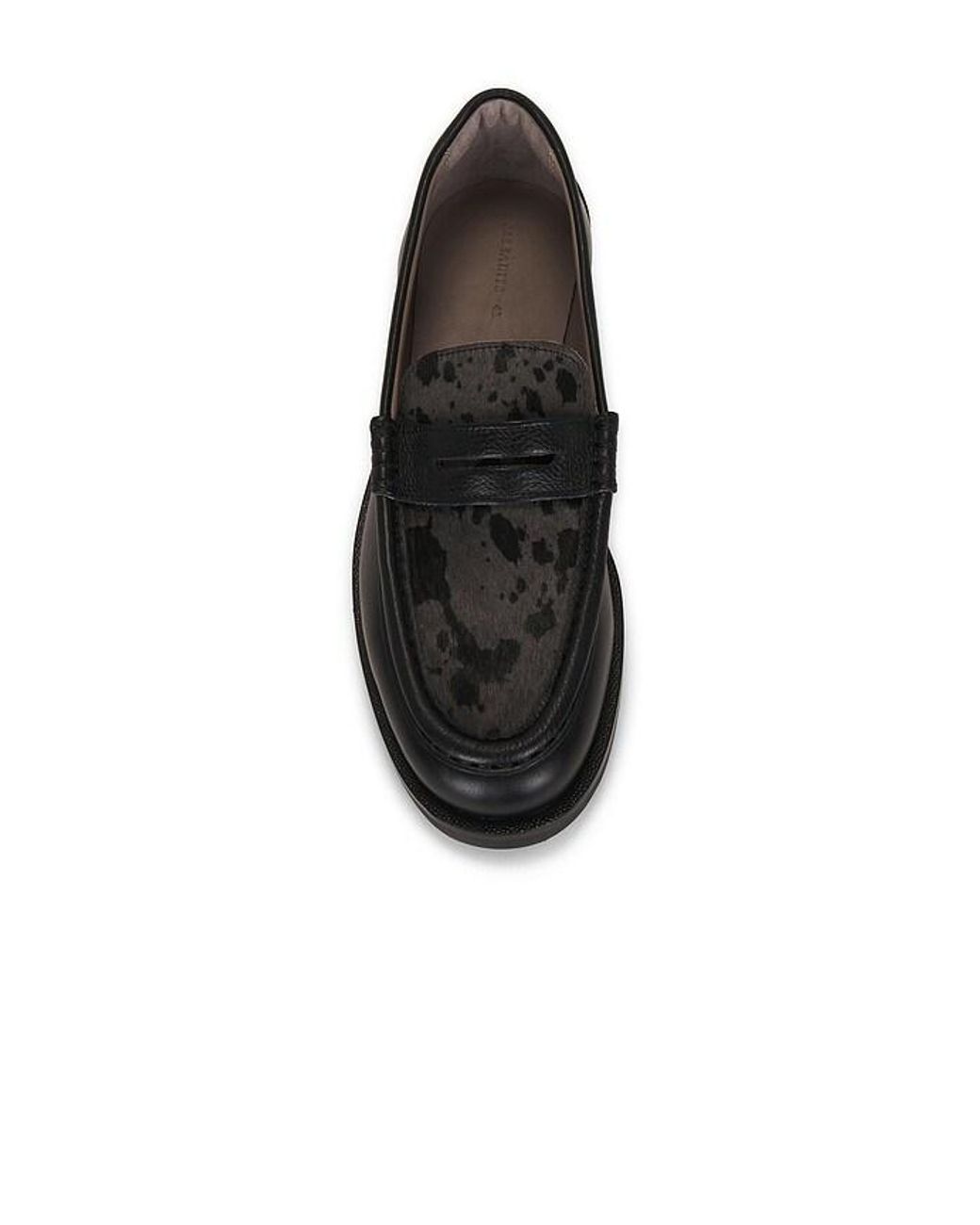AllSaints Black Bloom Pony Loafer for men