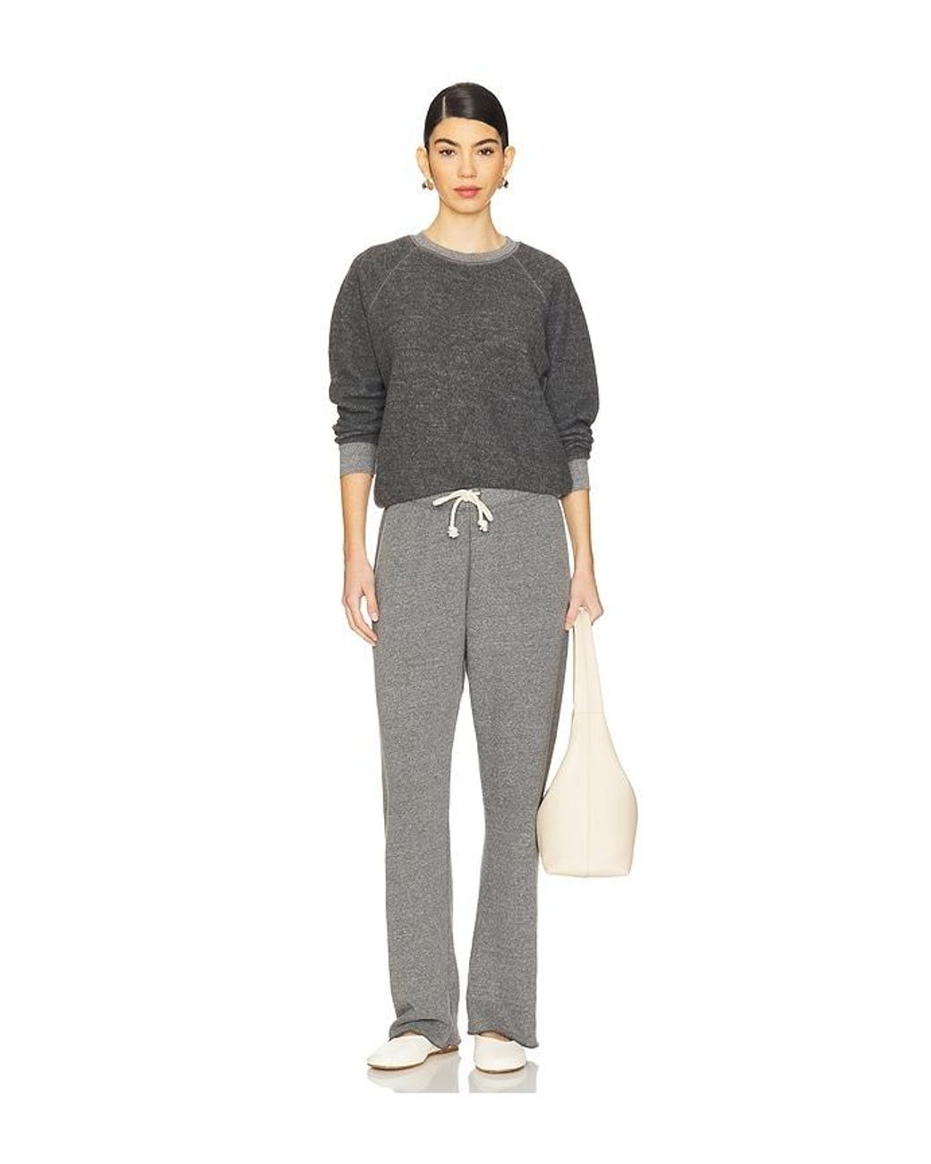 PERFECTWHITETEE Gray Ziggy Crewneck