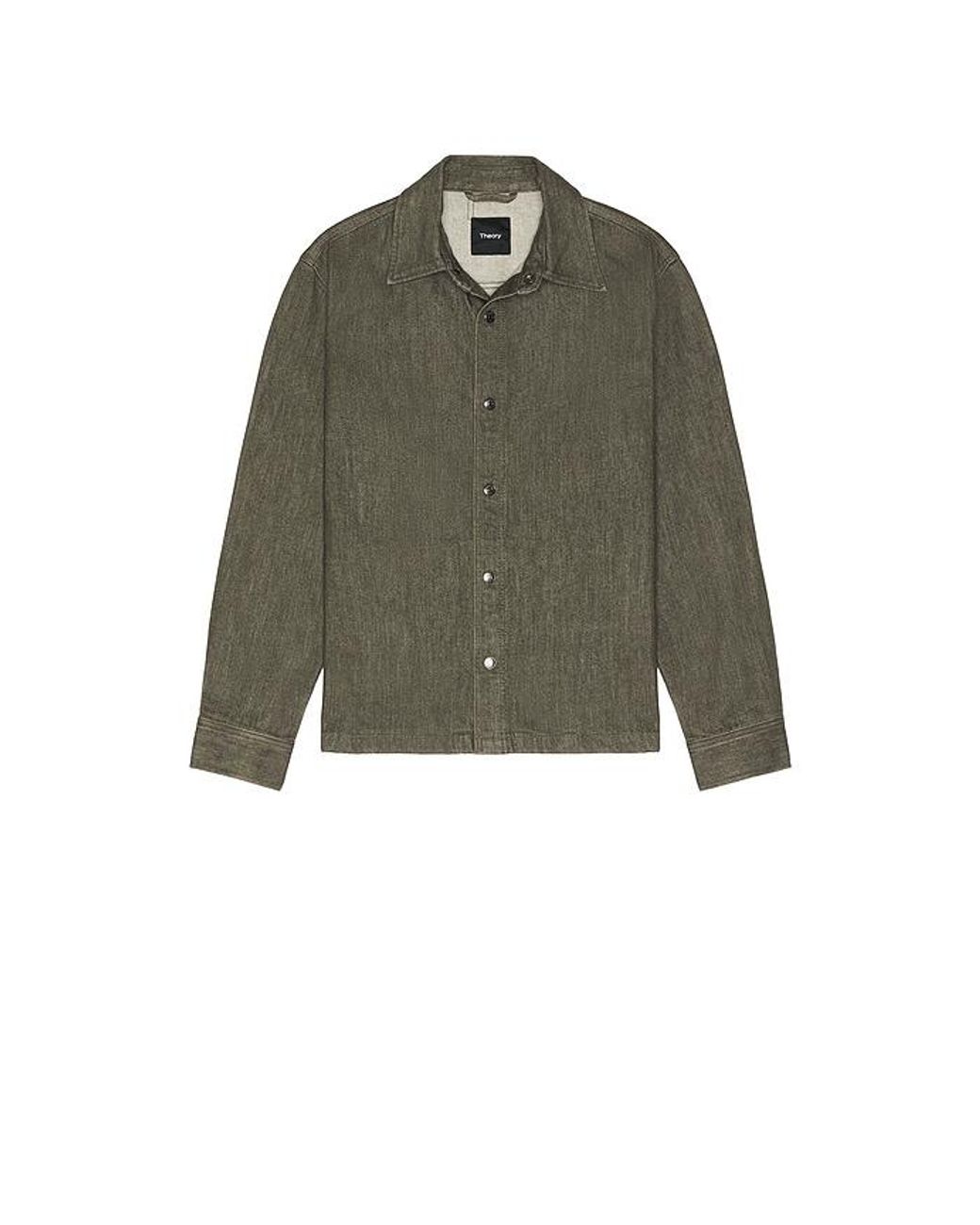 Theory Green Denim Overshirt for men