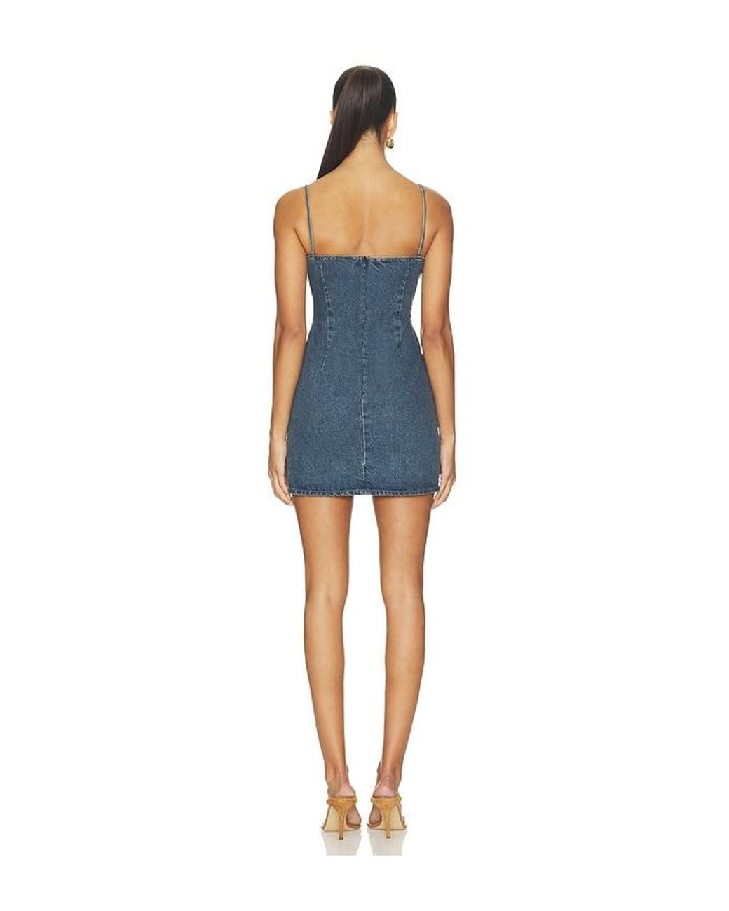 Magda Butrym Blue Floral Embellished Mini Dress