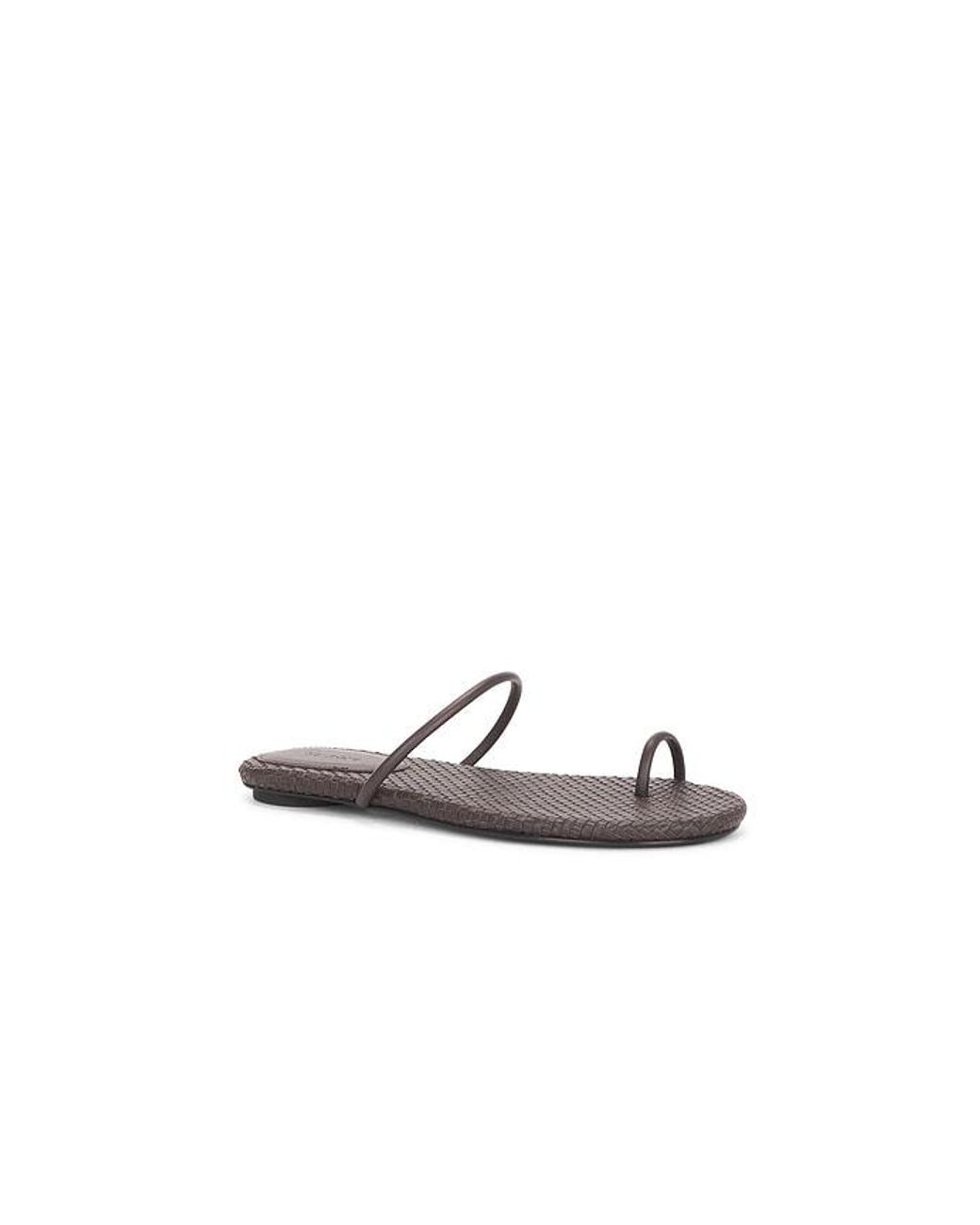 St. Agni White Woven Minimal Slide
