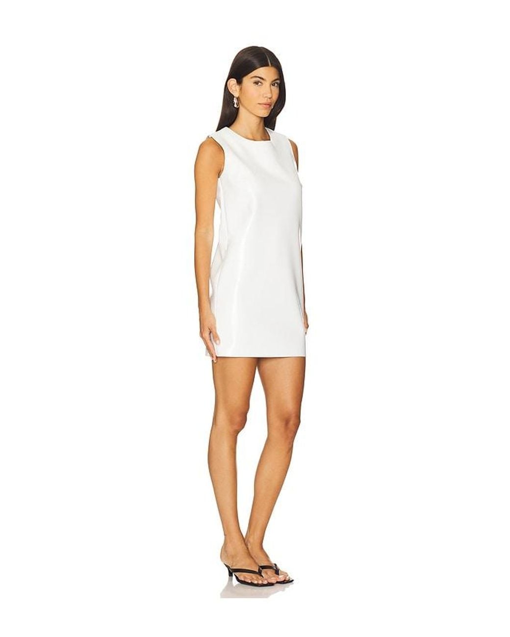 Norma Kamali White Sleeveless Mini Dress