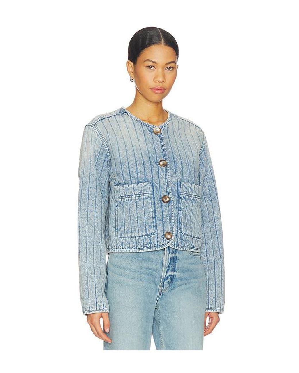 Blank NYC Blue Quilted Jacket