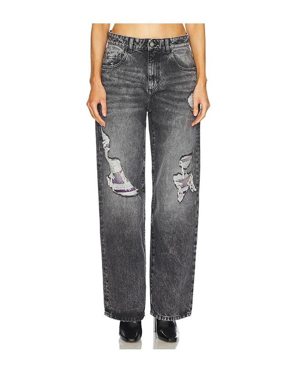 ICON DENIM Black Bea Daddy Wide Leg Jeans