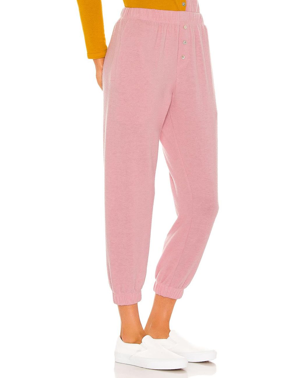 pink sweater and sweatpants