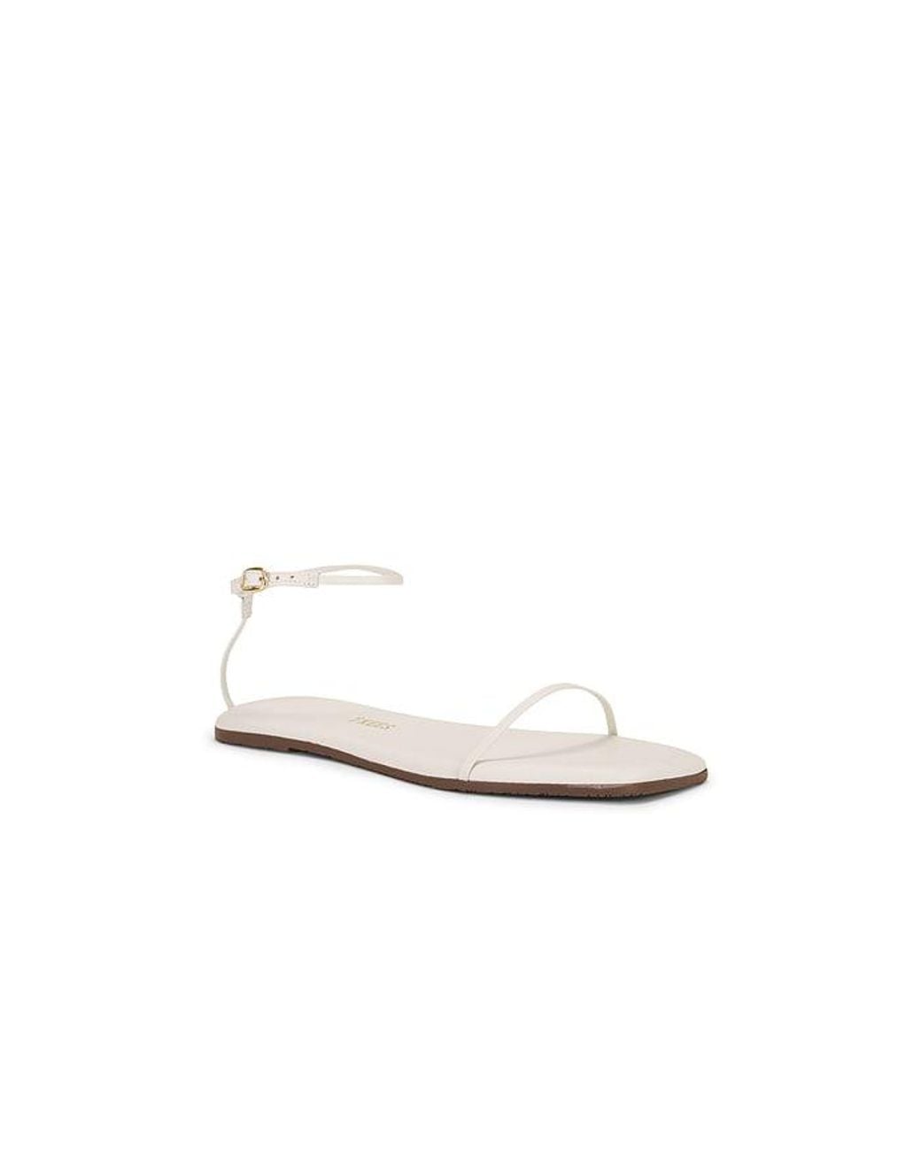 TKEES White Square Toe Twiggy Sandal