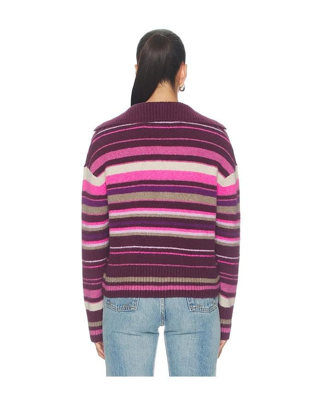 Free People Red Trading Up Stripe Pullover