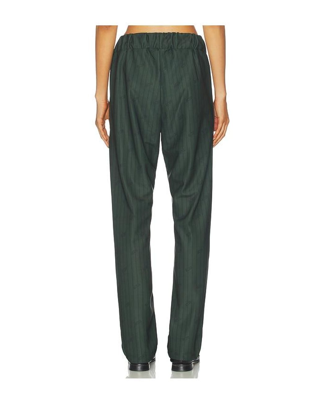Gcds Green Triacetate Pinstripe Jogger