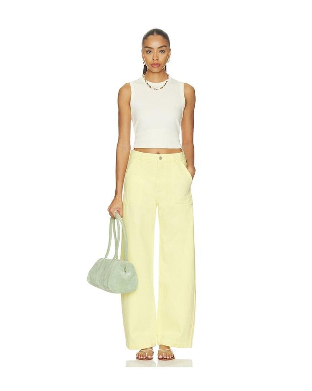 FRAME Yellow The Bow Cargo Jean