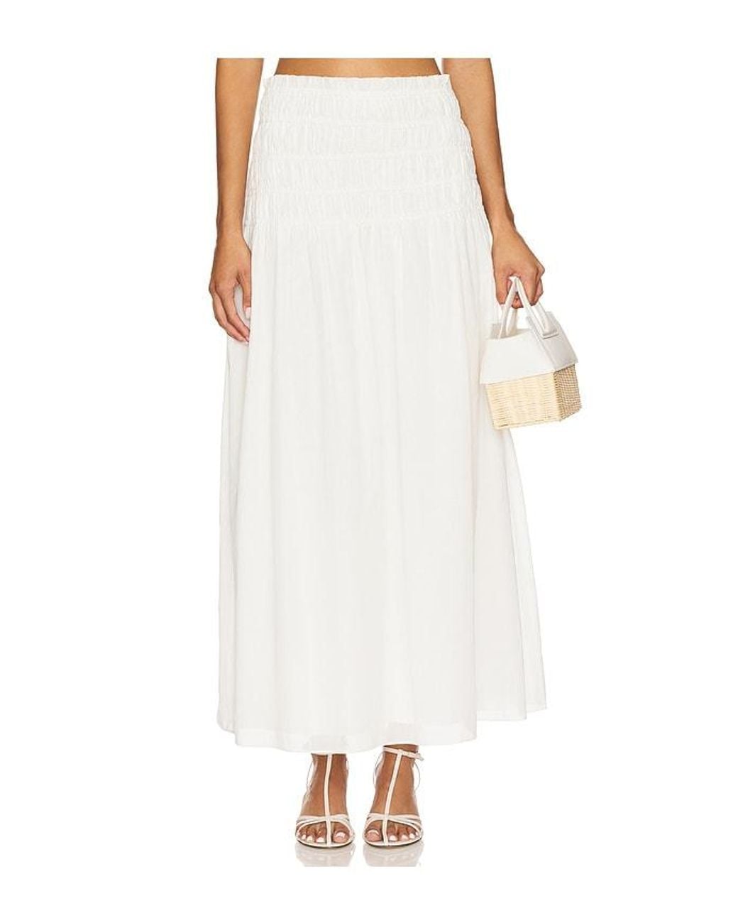 Lovers + Friends White Alessia Maxi Skirt