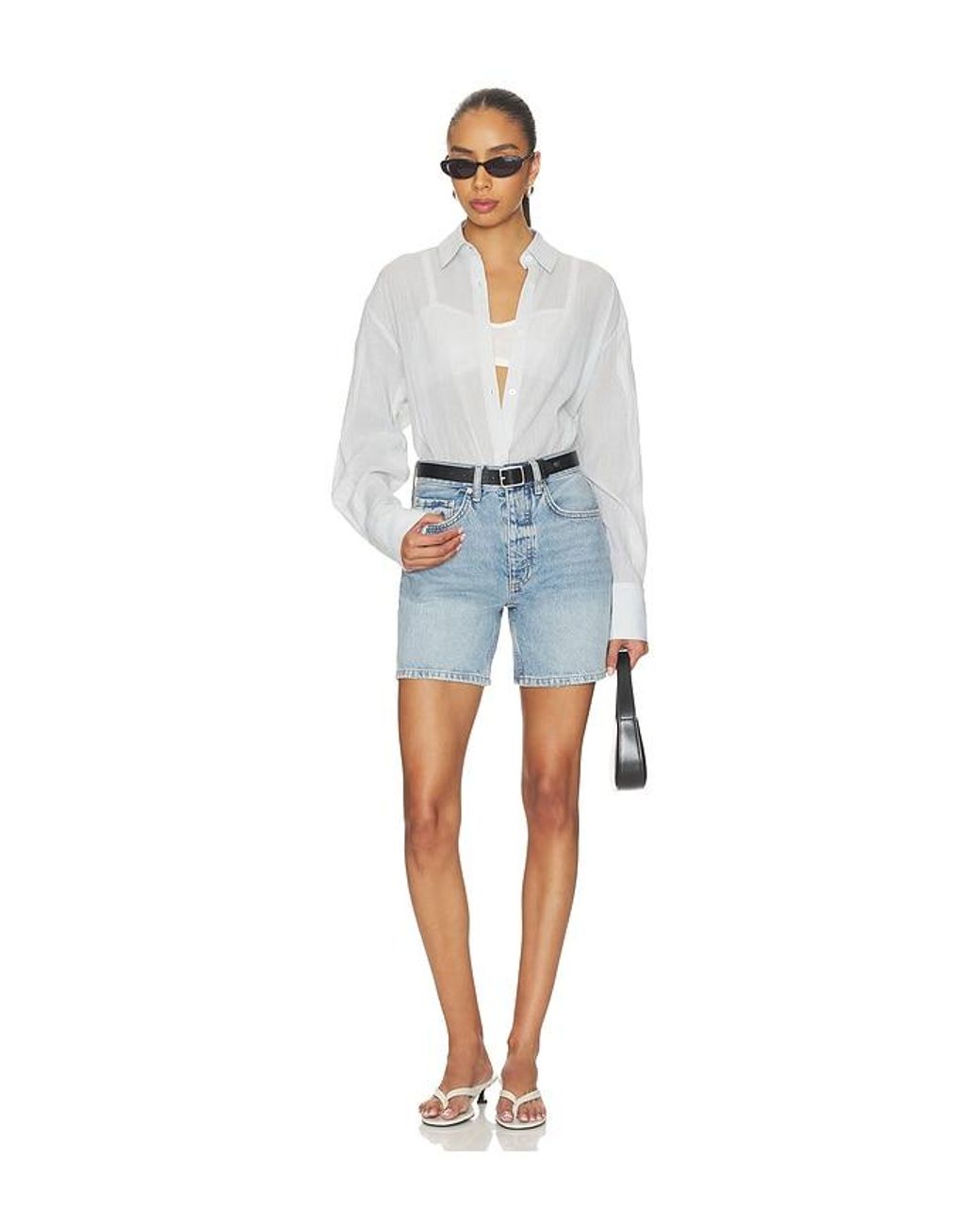 Anine Bing Blue Delaney Short
