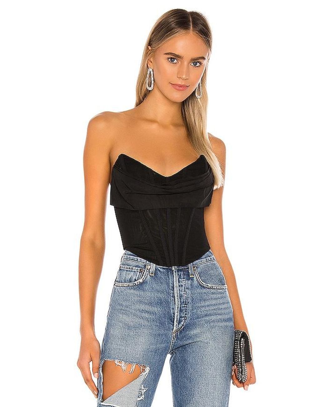Nbd Black Hailee Bustier Top