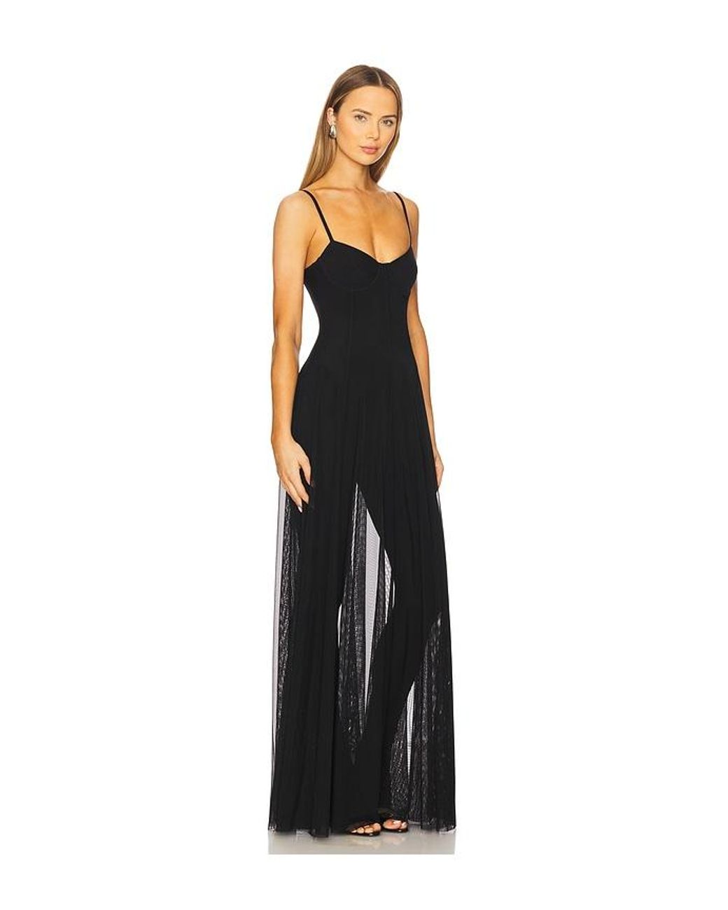 Norma Kamali Black Underwire Gown With Catsuit