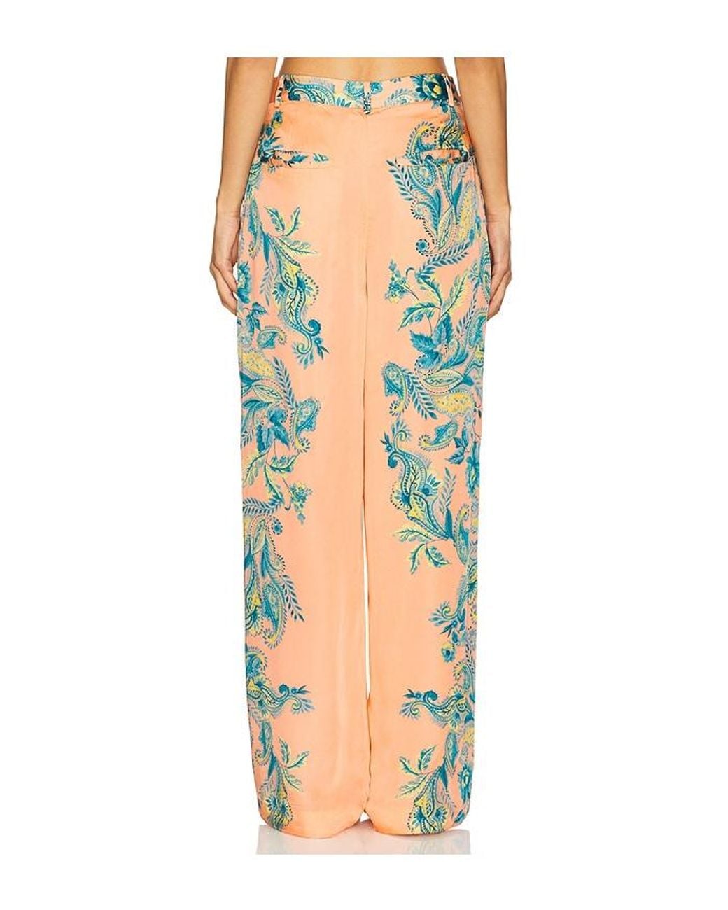 Hemant & Nandita Orange Straight Pants With Buckle Belt