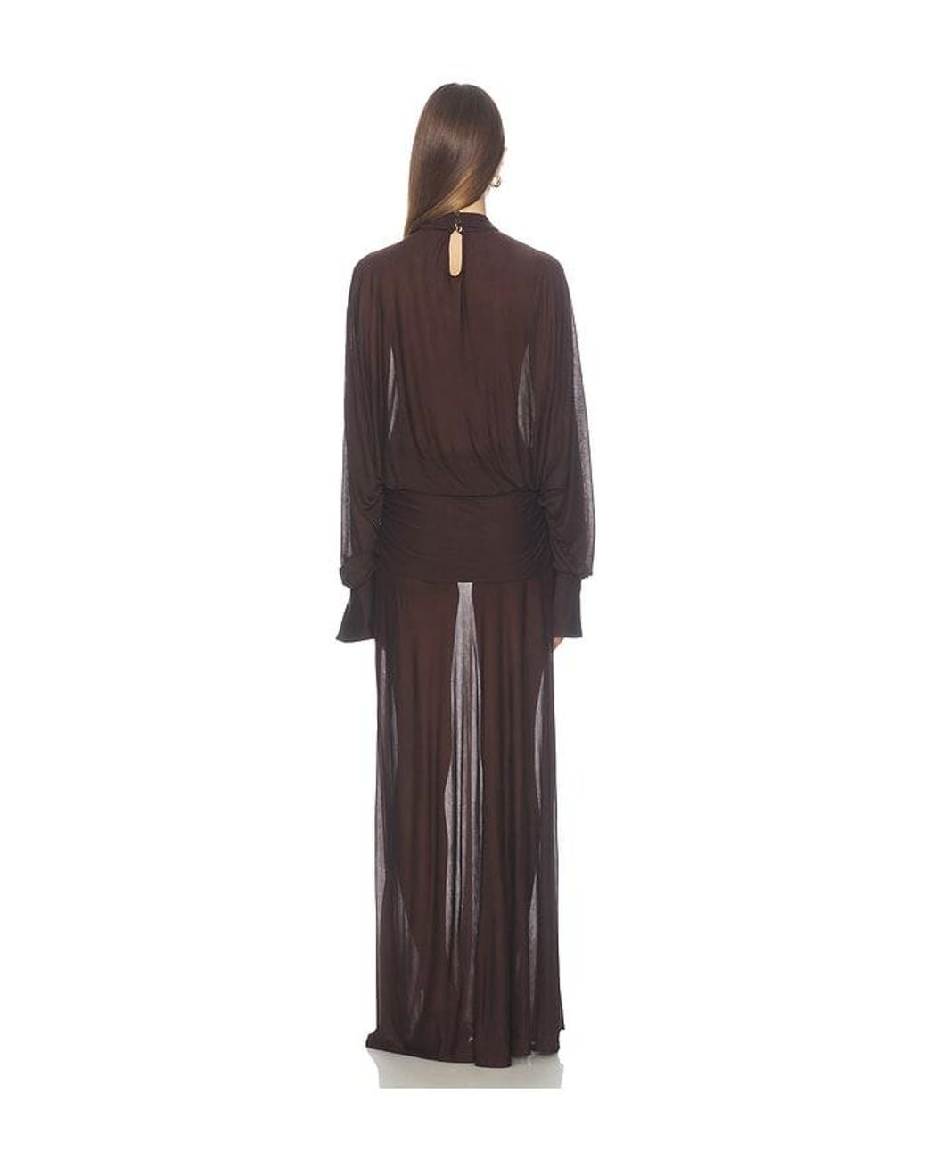 SER.O.YA Brown Swan Maxi Dress