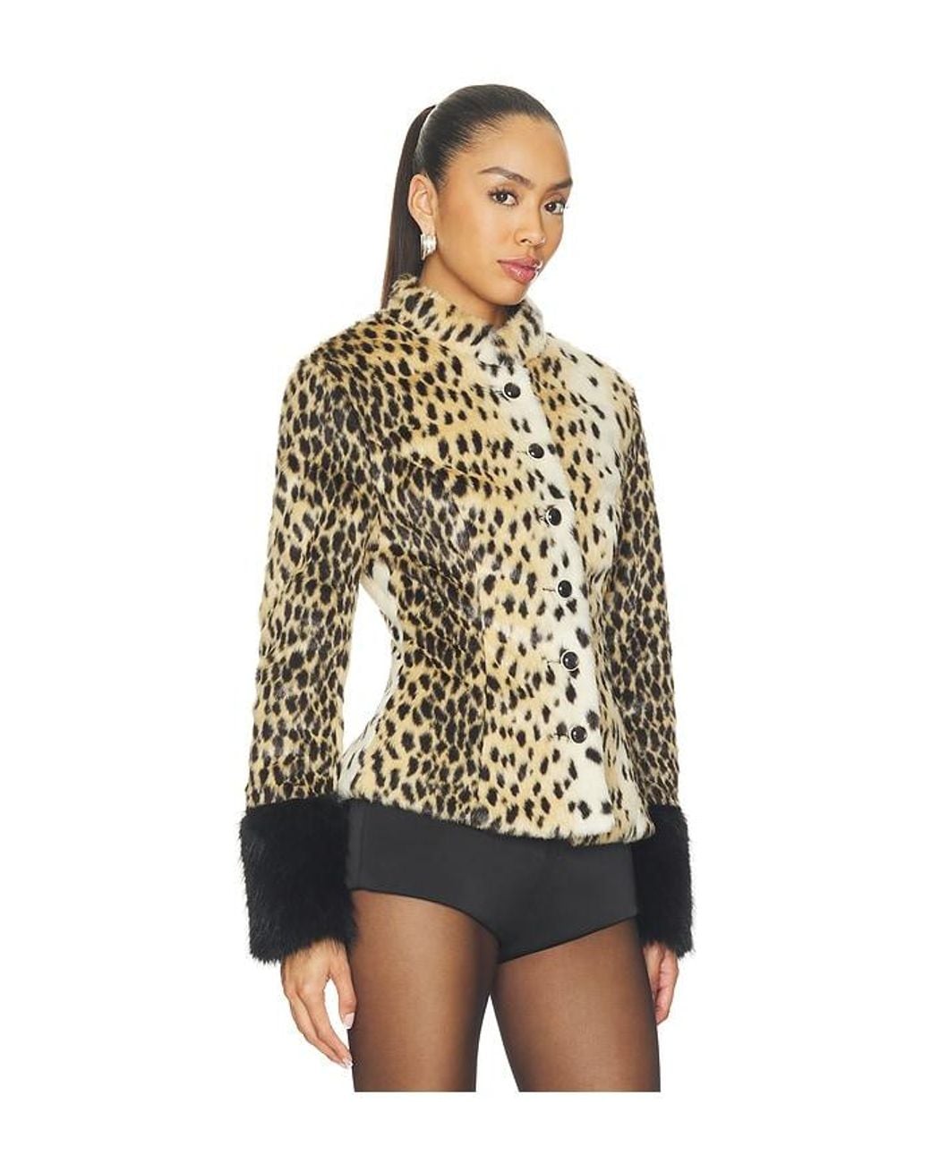 MORE TO COME Multicolor Alivia Faux Fur Jacket