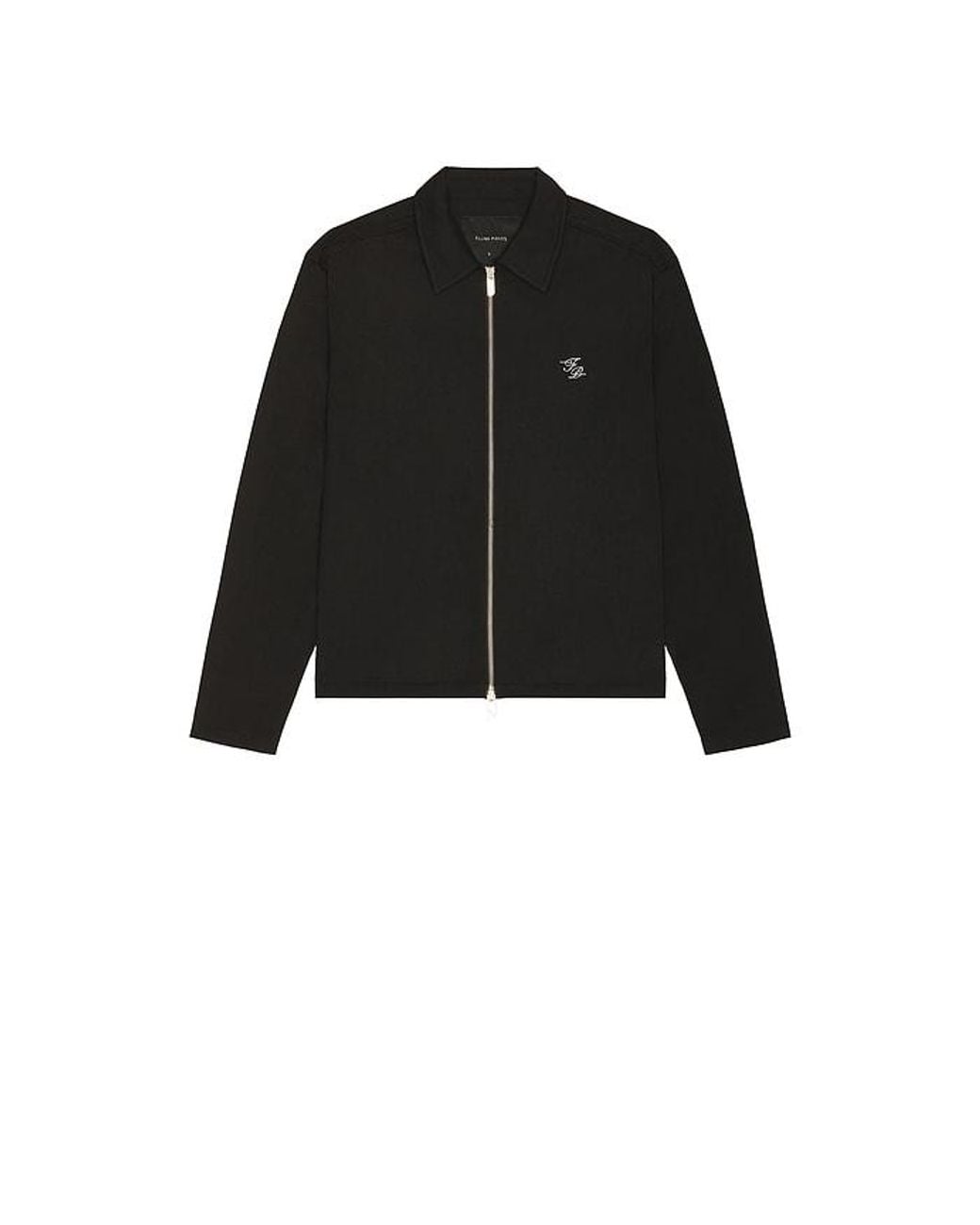Filling Pieces Black Twill Wool Coach Jacket for men