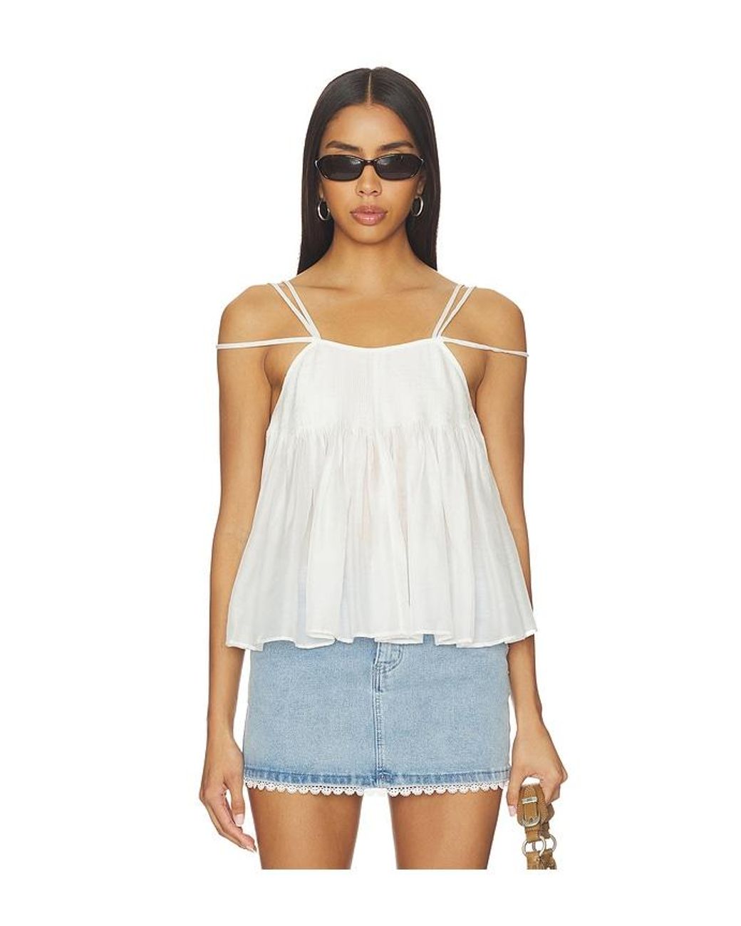 Lovers + Friends White Poppy Top