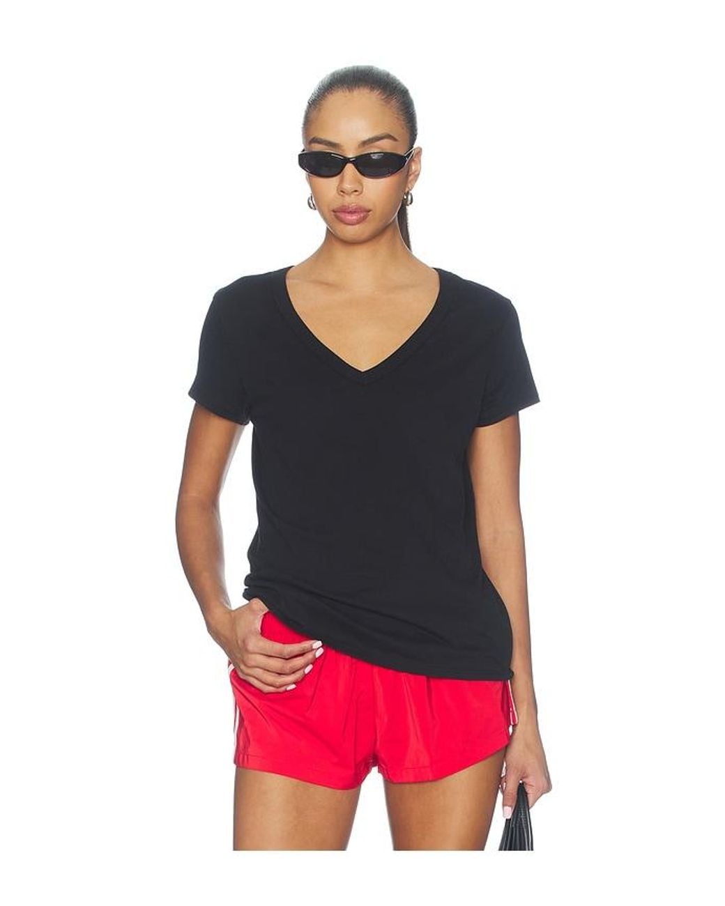 WAO Red V-Neck Tee