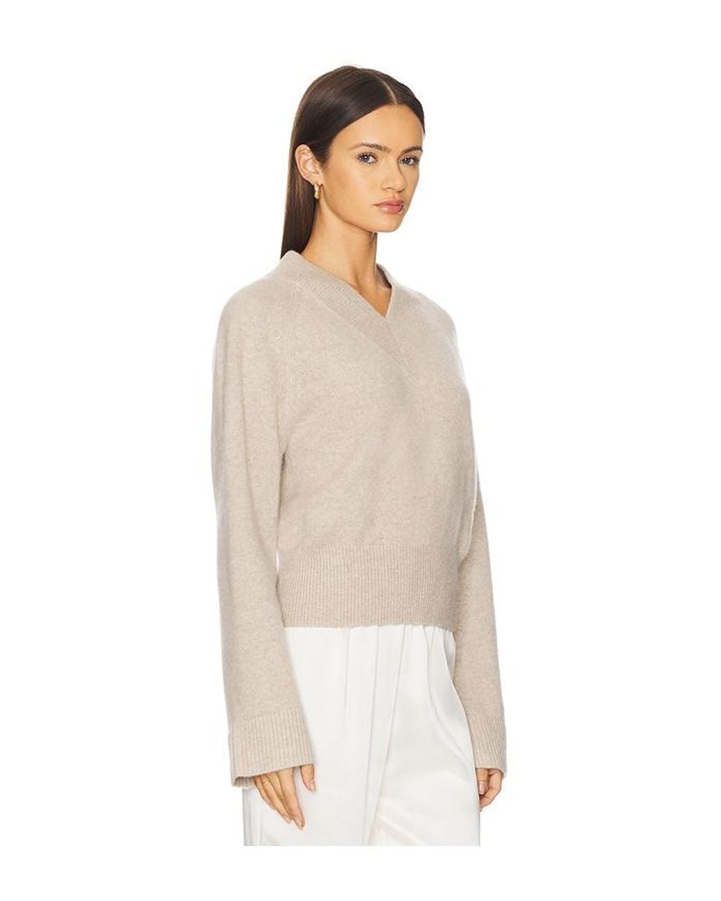 NAADAM Natural Premium Cashmere Raglan V Neck