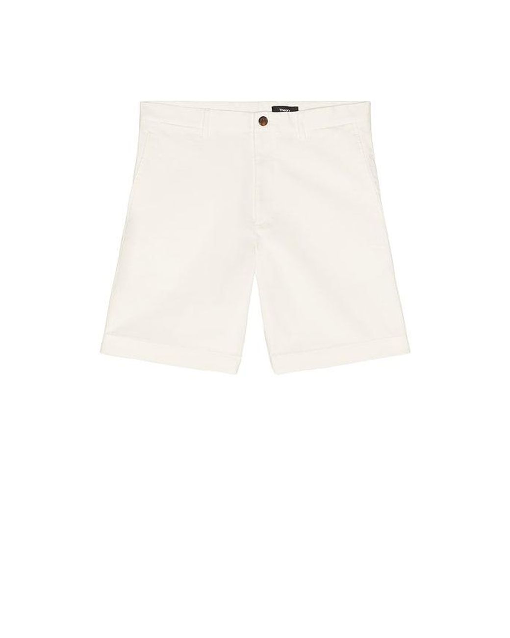 Theory White Moonsoft Cotton Standard Shorts for men