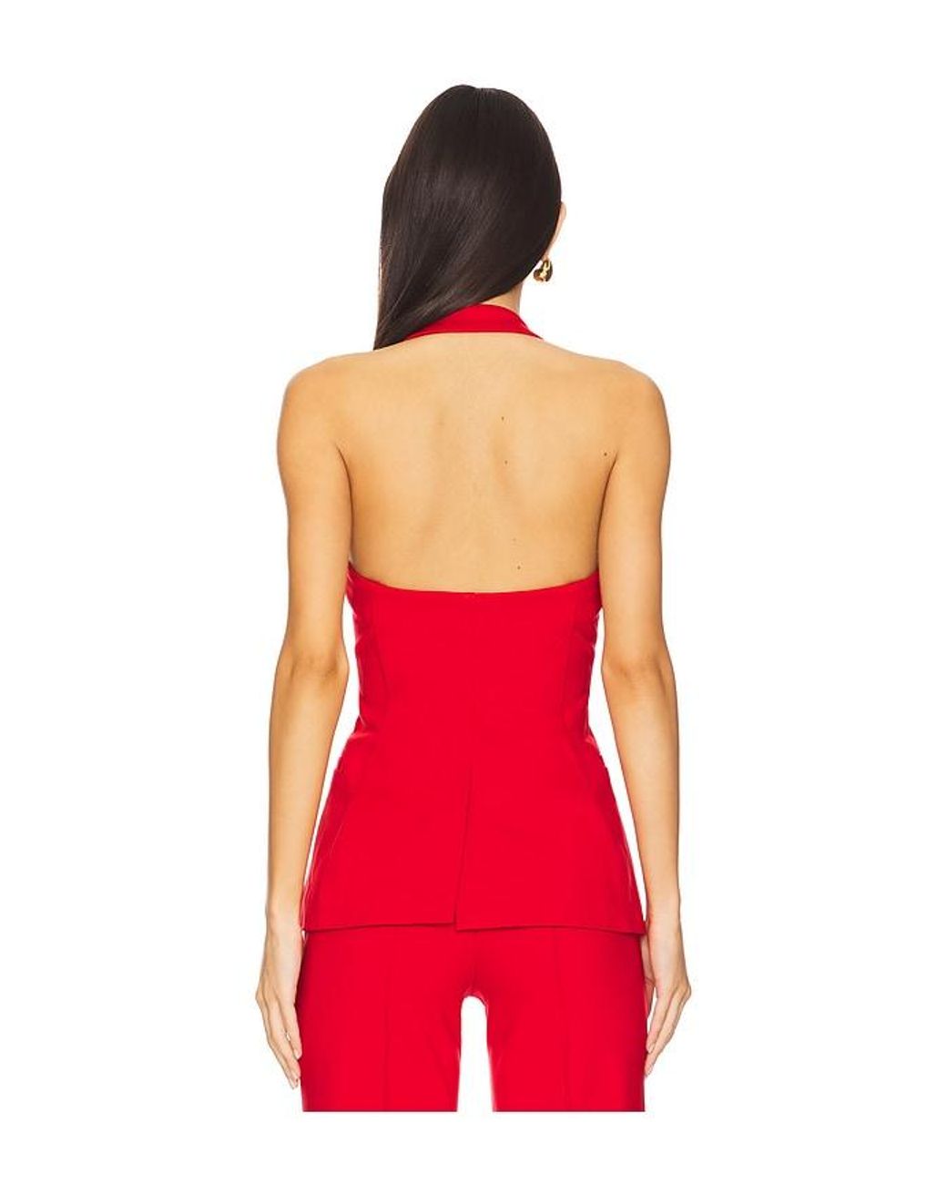 L'academie Red Kain Vest Top