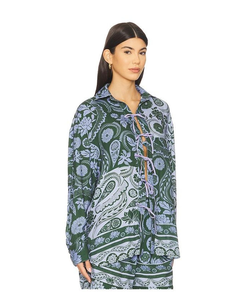 Agua Bendita Blue X Revolve Swan Shirt