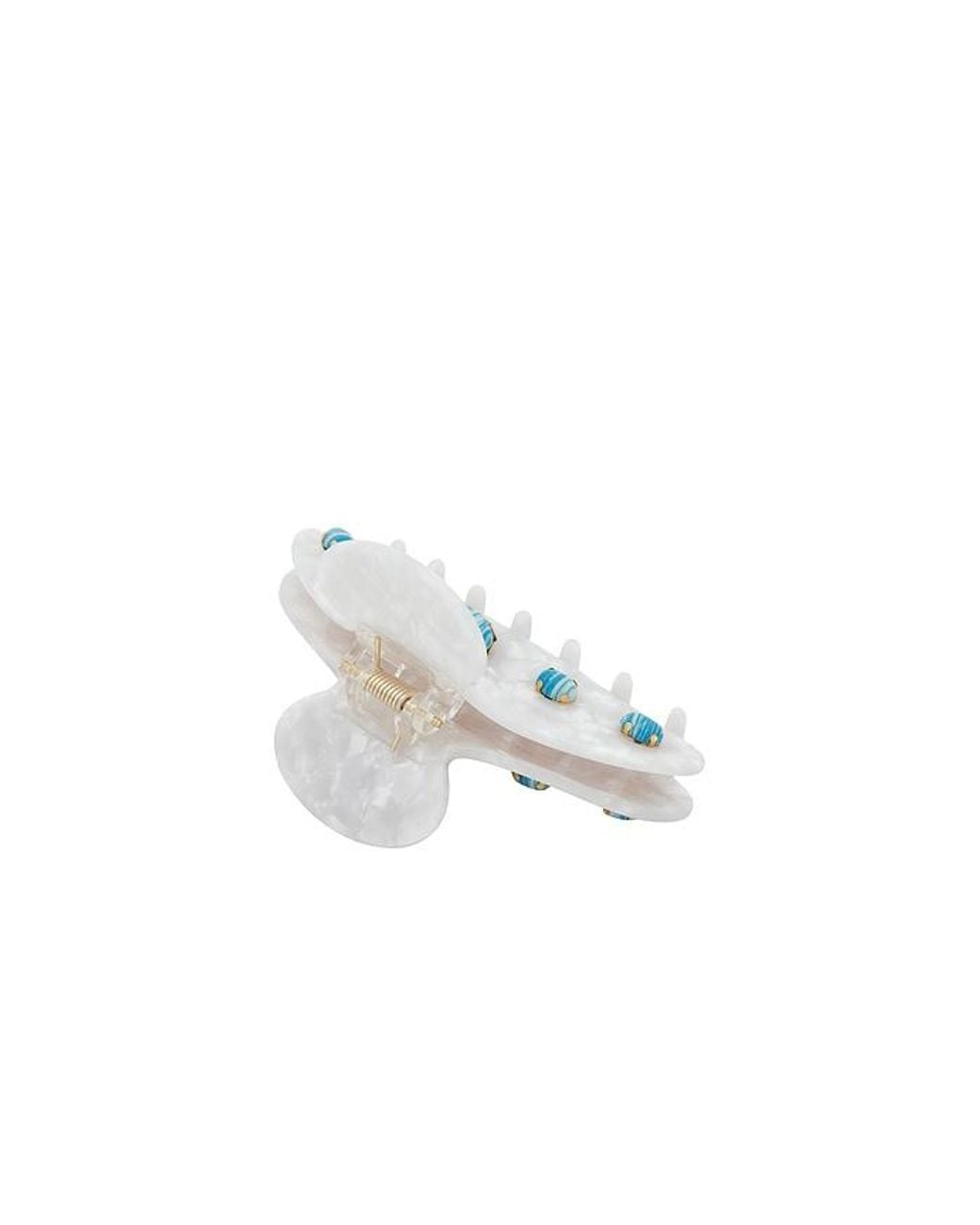 Lele Sadoughi Blue Large Cabochon Claw Clip