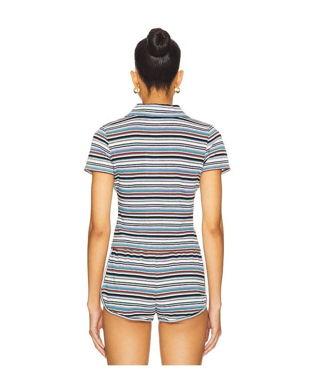 Lovers + Friends Blue Lorraine Top