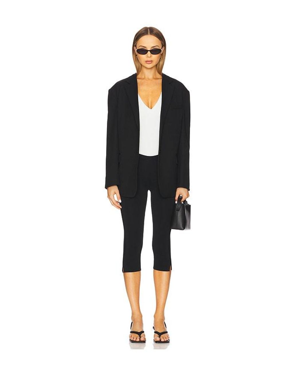 Sans Faff White Plunge V Bodysuit