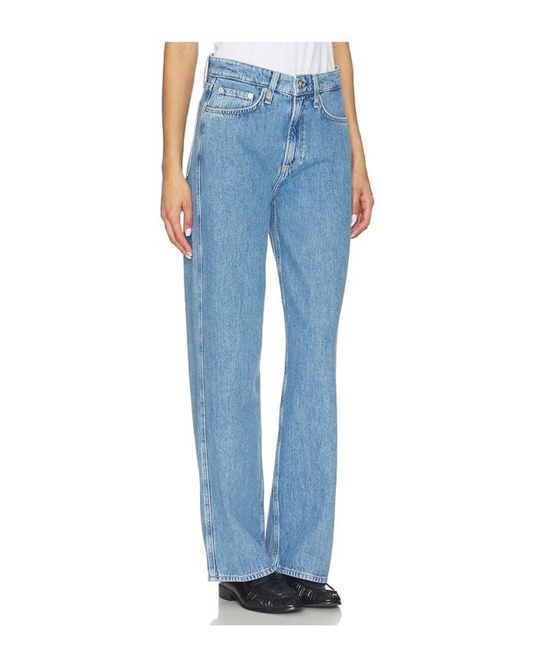 Rag & Bone Blue Logan Wide Jeans