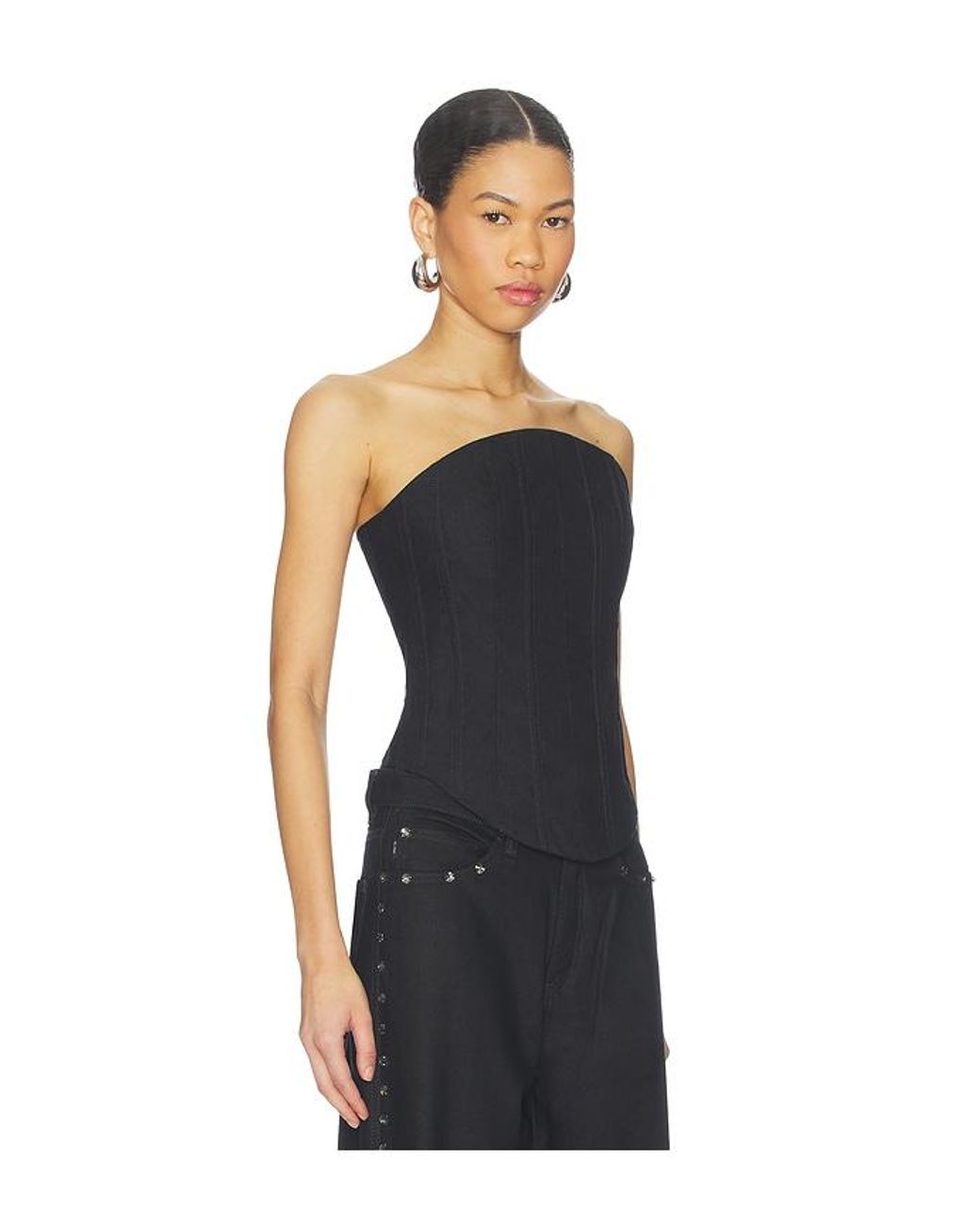 DL1961 Blue Denim Corset Top