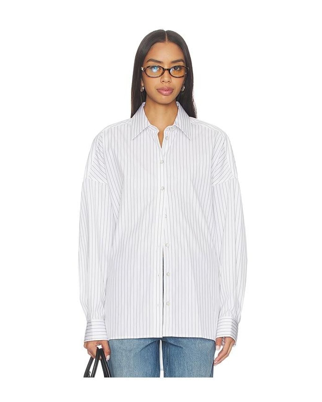 Helmut Lang White Placket Cinch Shirt