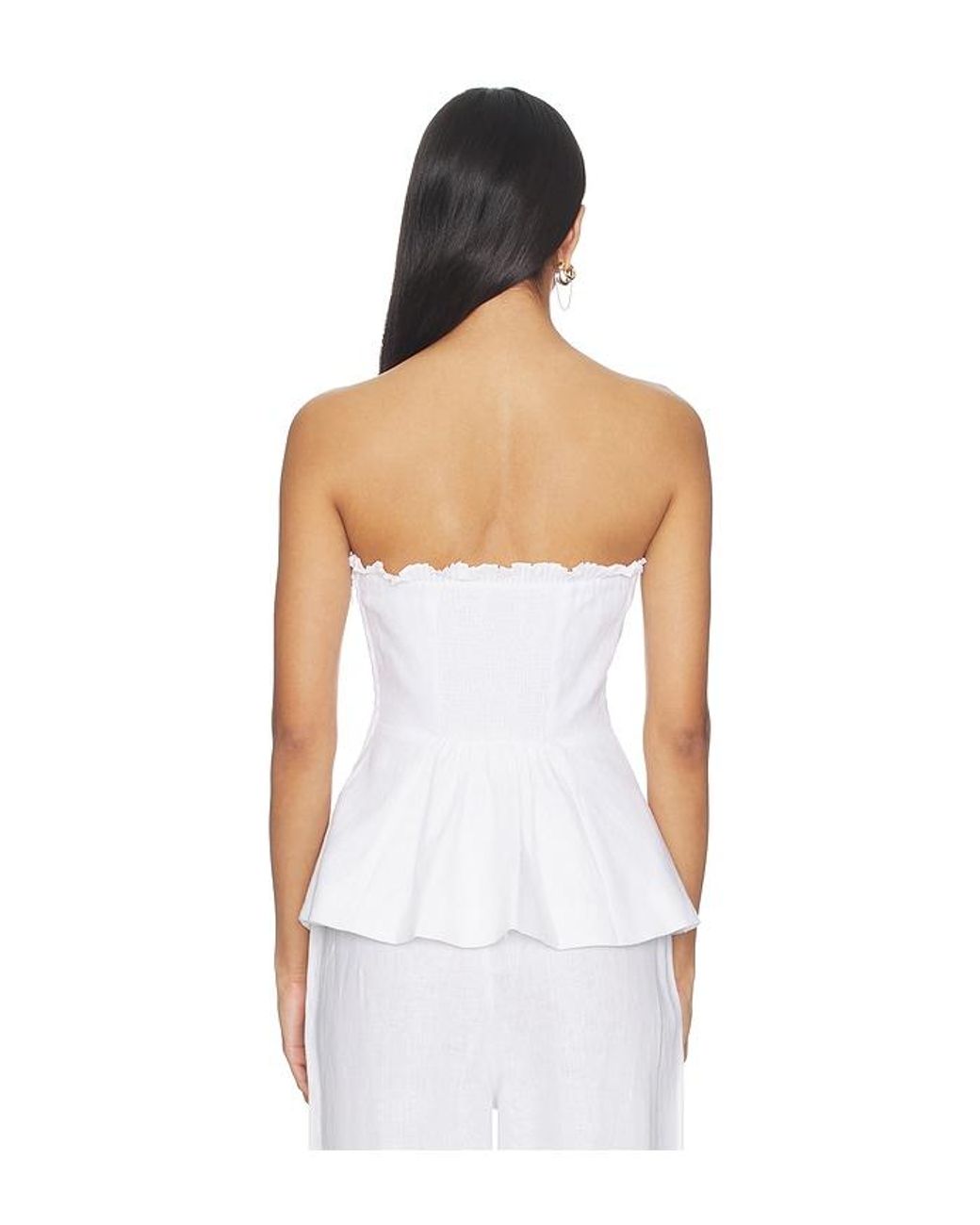 Posse White Florence Strapless Top