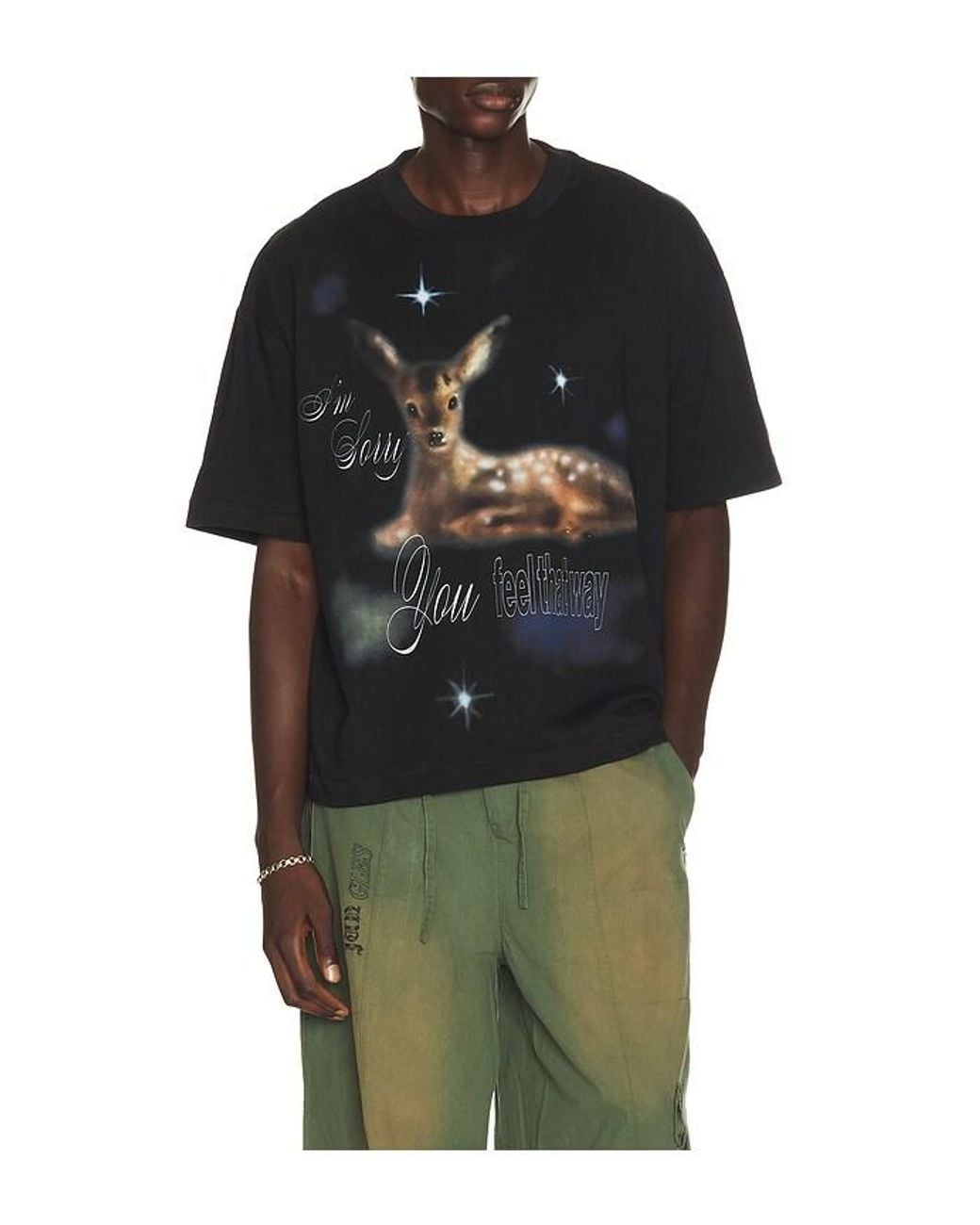 JUNGLES Black I'M Sorry Tee for men