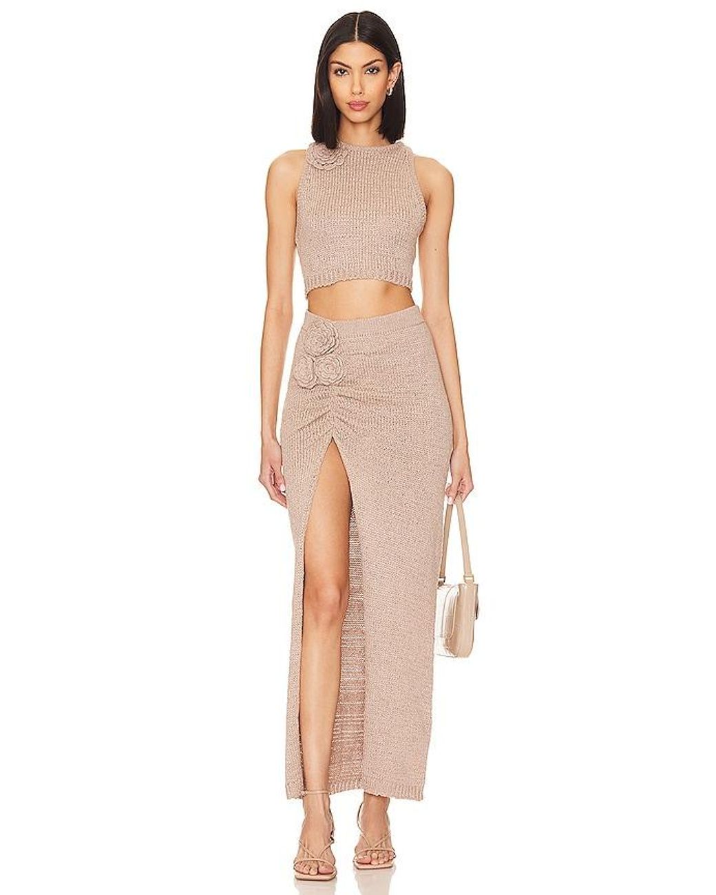 Lovers + Friends Natural Joya Rosette Top