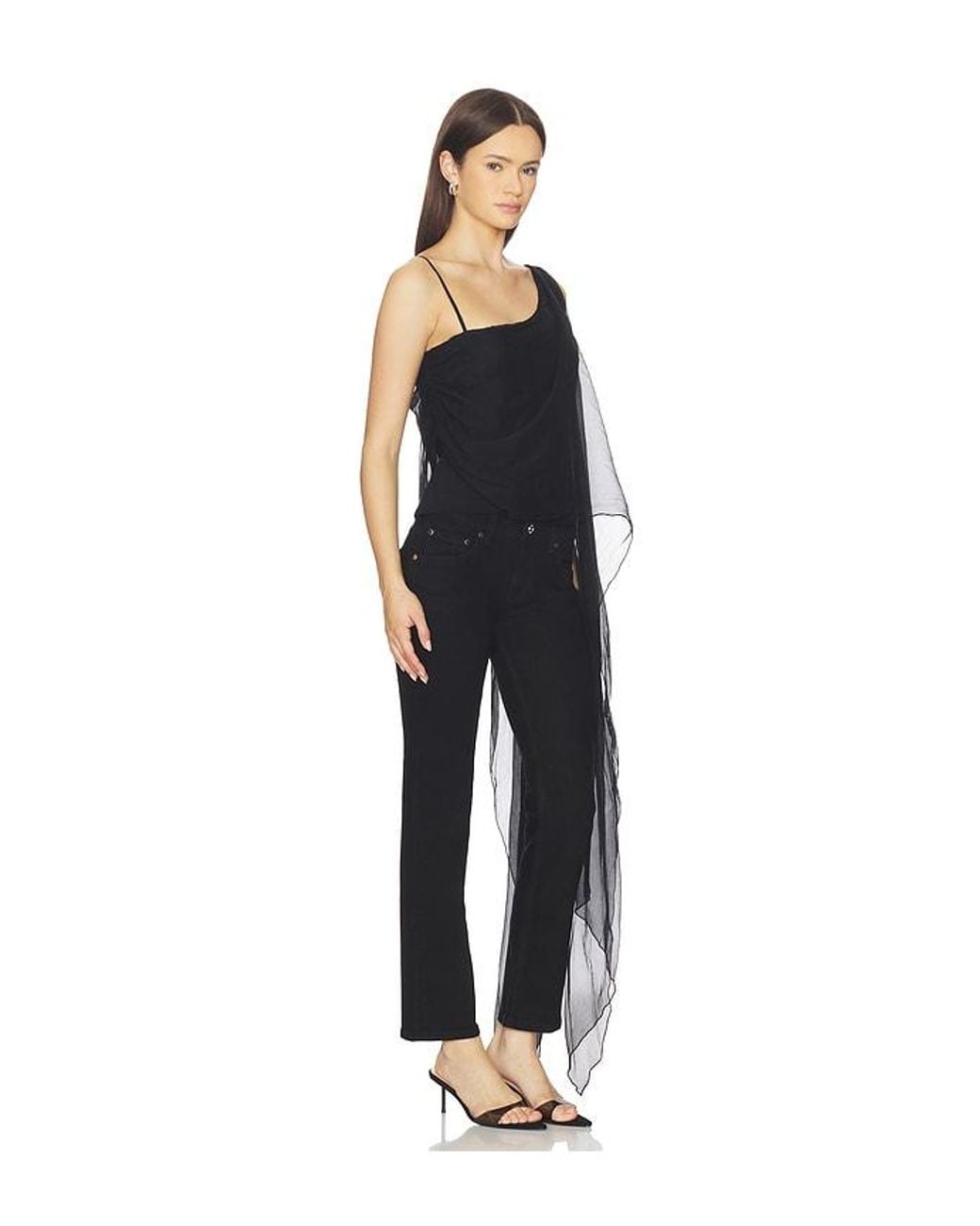 EB DENIM Black Tess Layered Top