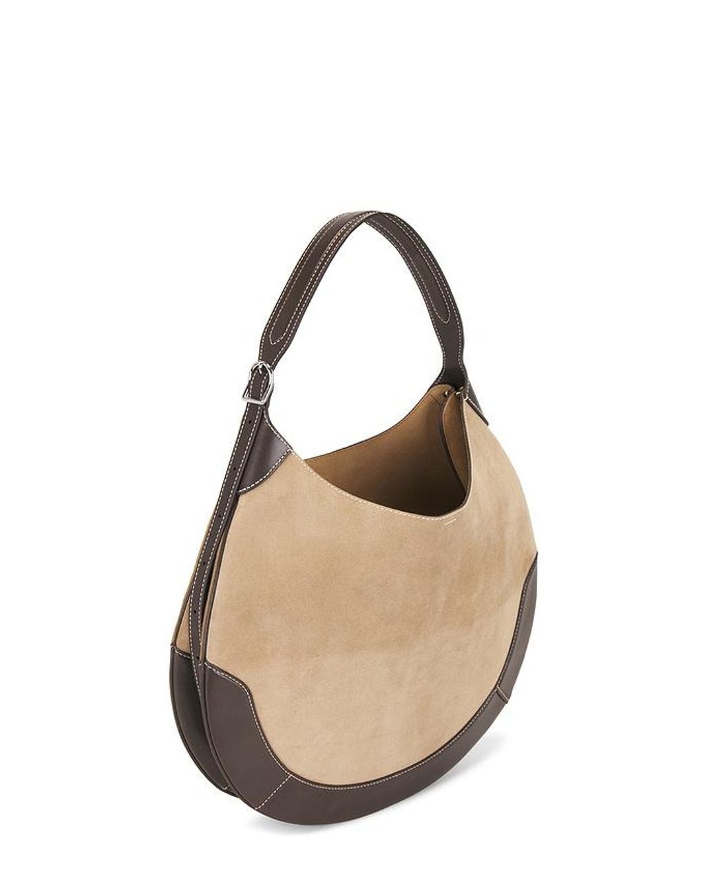 Polo Ralph Lauren Natural Suede Medium Leather Shoulder Bag