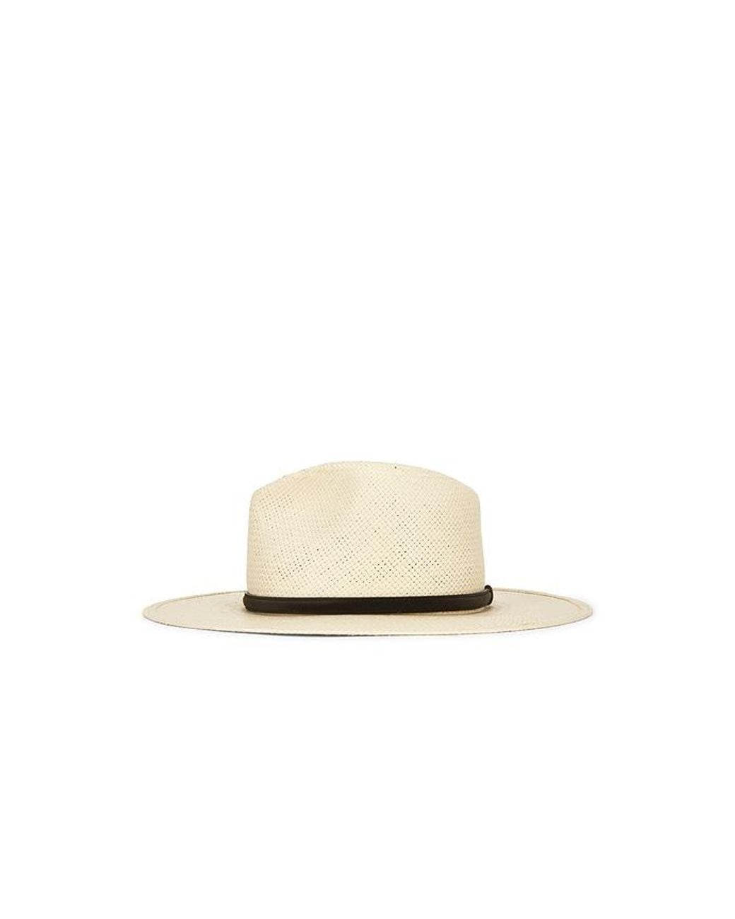 Janessa Leone White Simone Fedora Hat