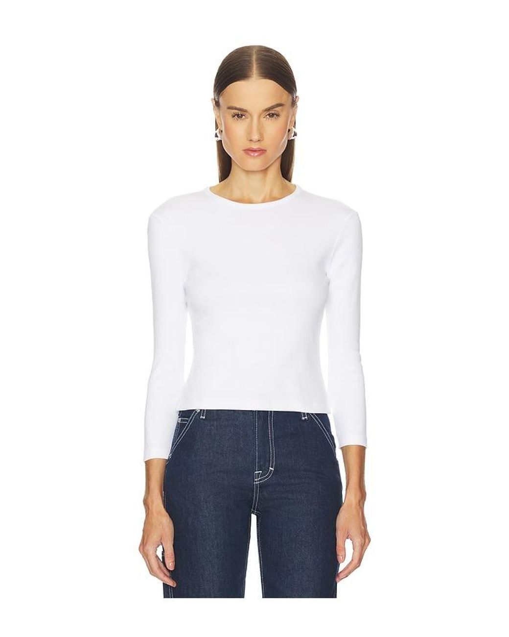 GRLFRND White 3/4 Sleeve Tee