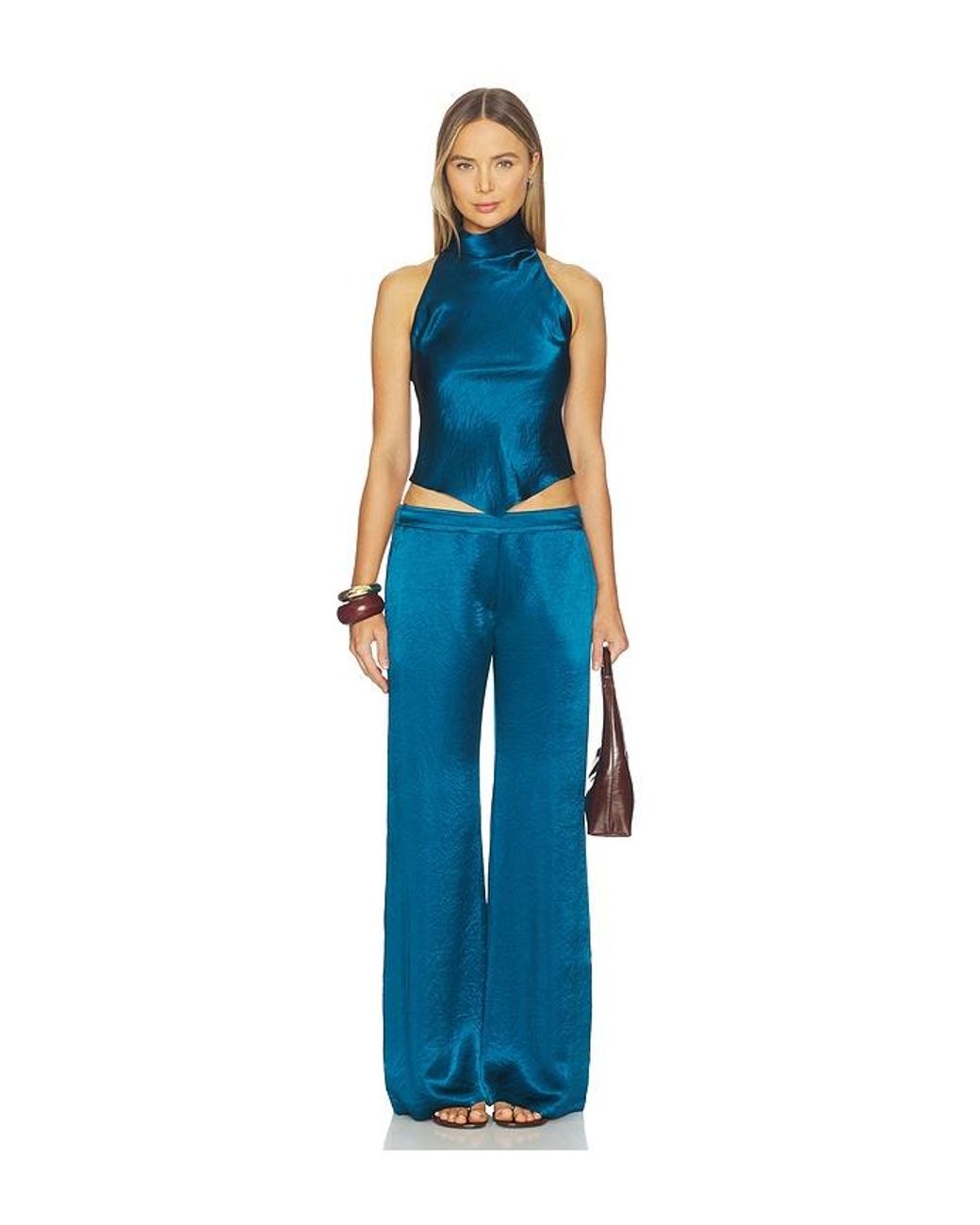 Amanda Uprichard Blue Kordell Pants