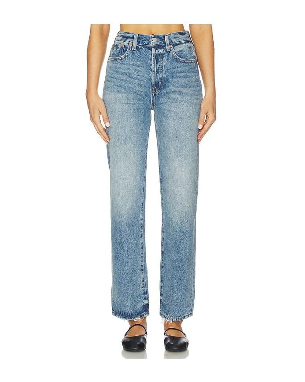 Pistola Blue Cassie Super High Rise Straight Jeans