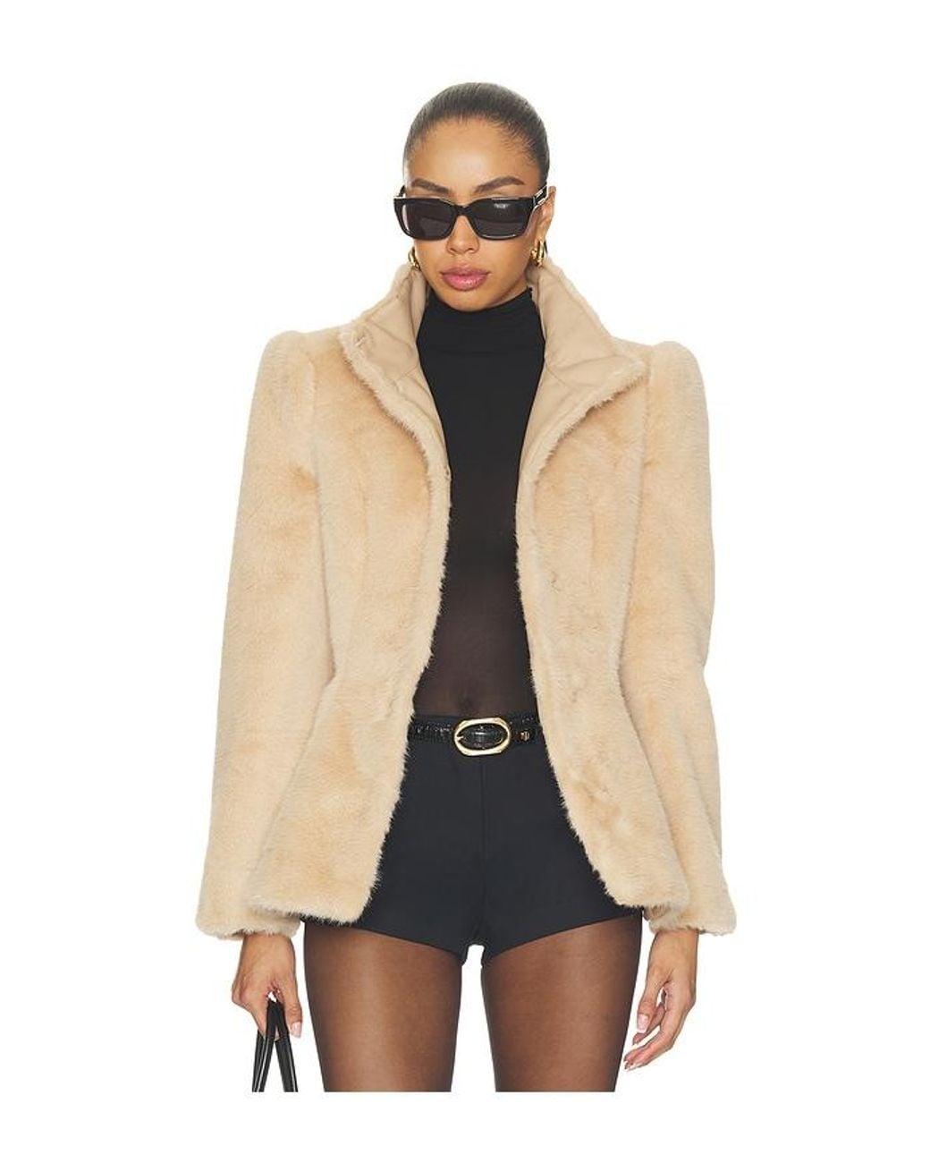 Lovers + Friends Natural Bambella Faux Fur Jacket