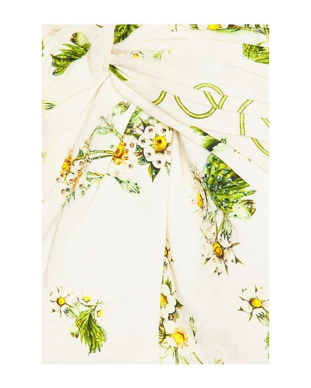 Camilla White Asymmetric Bow Top