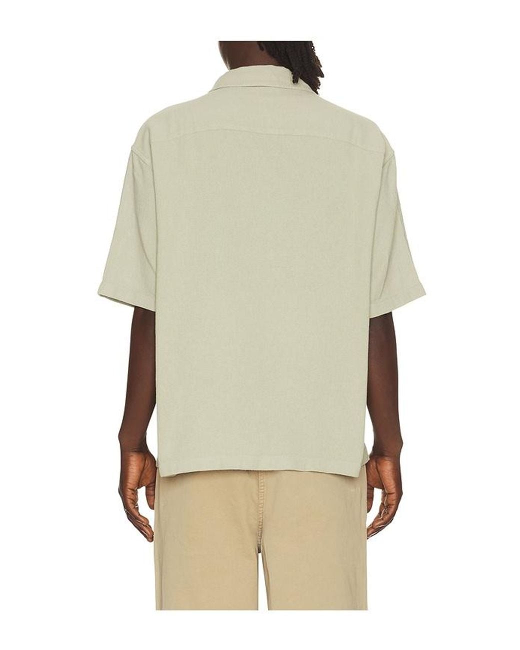 FRAME Natural Open Weave Short Sleeve Shirt for men