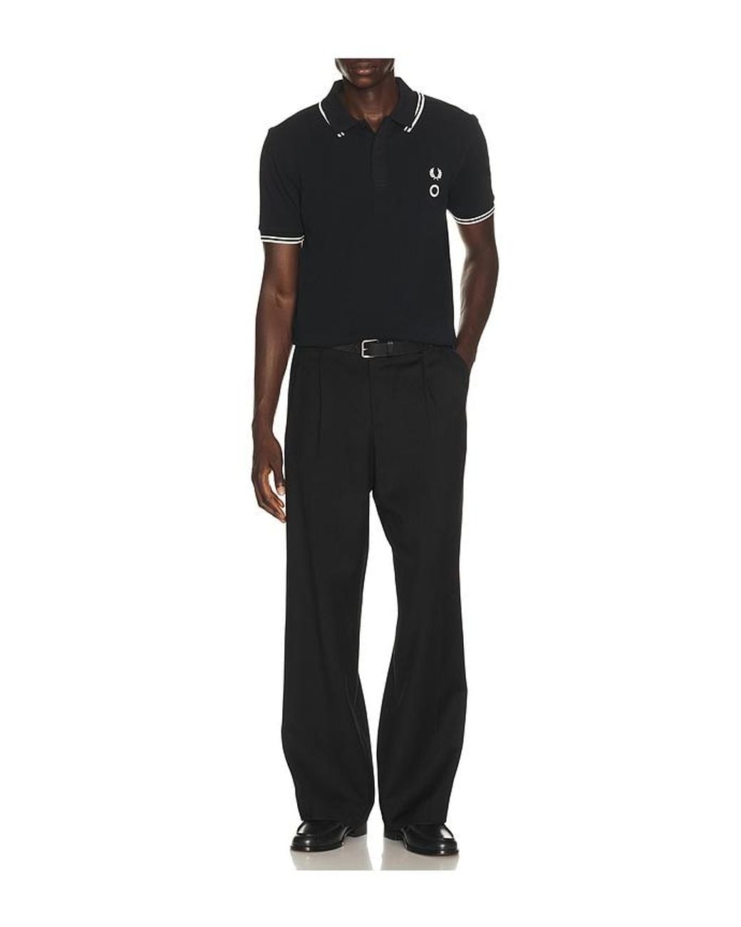 Fred Perry Black X Craig Split Collar Shirt for men