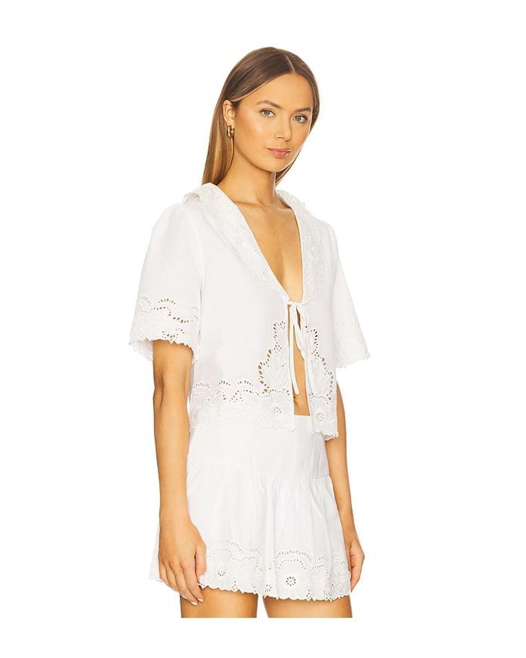 LPA White Clara Blouse